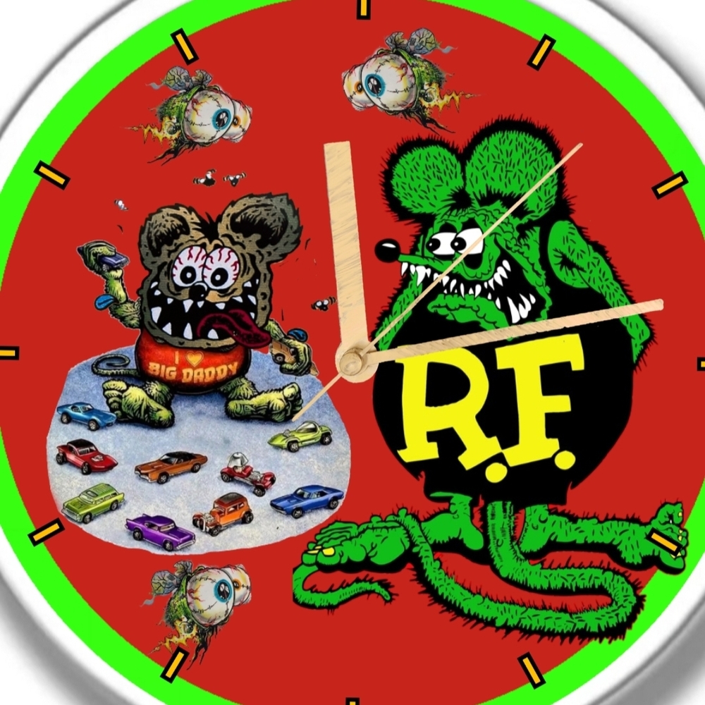 Rat Fink and Rug Rat Wall Clock